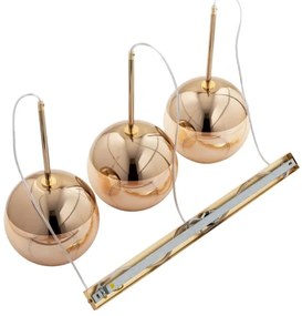 Csillár zsinóron VOLDA 3xE27/60W/230V sárgaréz