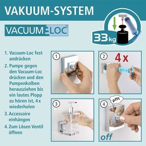 Vacuum-Loc Quadrio öntapadós WC-papír tartó, max. 33 kg - Wenko