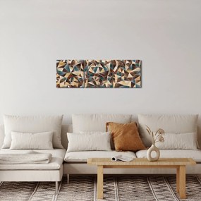 A háromszögek képe (órával) (90x30 cm)