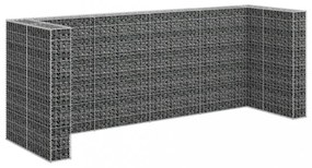 horganyzott acél gabionfal szemeteskukákhoz 320 x 100 x 120 cm