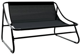 Párnás kerti pad Fekete 110x80x71 cm Acél