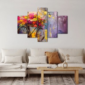 Kép - Kerék virágokkal (150x105 cm)