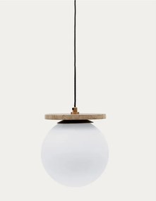 Fehér függőlámpa üveg búrával ø 20 cm Malachi – Kave Home