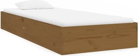 vidaXL Small Single mézbarna tömör fa ágykeret 75 x 190 cm
