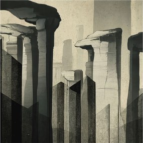 Flizelin tapéta Divatos 3D fali nyers építészet 250x250 ragasztóval