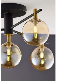 Jupiter 2031 - Felületre szerelhető csillár FIGARO 4xG9/10W/230V fekete/arany/bézs