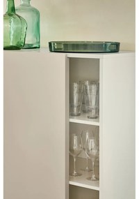 Bézs-krémszínű magas komód tolóajtóval 120x140 cm Nube – Teulat