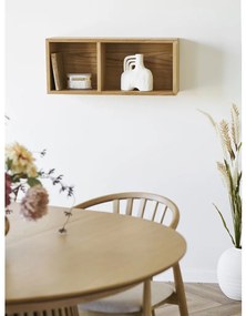 Oshawa fali polc tölgyfa furnér, natúr, 71x20x30 cm