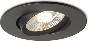 RENDL NEFRIT DIMM süllyesztett lámpa fekete 230V LED 6W 36° 3000K