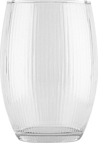Üveg váza 12 x 19,8cm dekoratív csíkokkal Lengyel termék