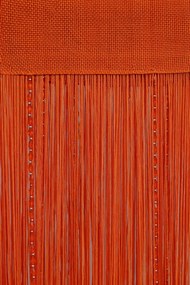 Függöny SPAGETTI(zsinórfüggöny) narancs, gyöngyökkel 150x250