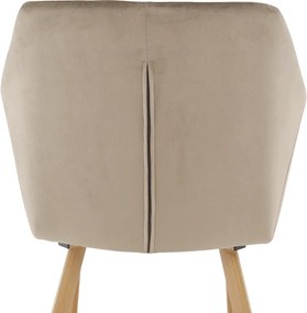 Szék, szövet Taupe szürke-barna/bükk, ODOVEL