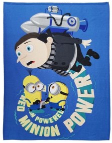 MINIONOS kék polár takaró 130x170 cm