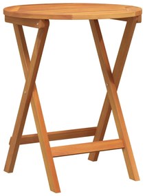 Összecsukható Kerti Asztal Kerek Ø60x72 cm Tömör Akácfa