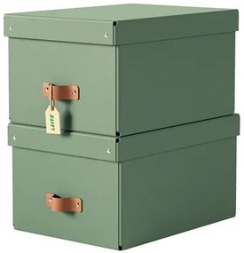 Tárolódoboz, M méret, LEITZ Puro, zsályazöld (E61490050)