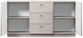 Lorini komód 150 cm - kasmír / fekete T-bar fogantyúk