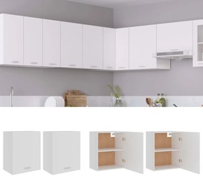 “Lyon” 2 db fehér szerelt fa függő szekrény 50 x 31 x 60 cm