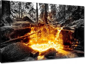 Vászonkép 90x60 Hegyi folyó Tájkép