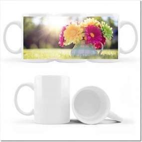 Fotó bögre Virágcsokor a réten