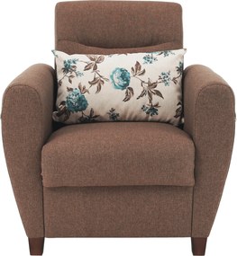 Fotel, sötétbézs, MILO