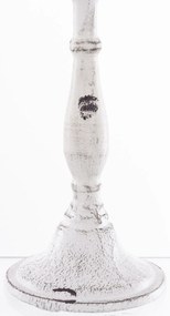 Koptatott fehér öntöttvas madáritató állvány 27x15x17cm