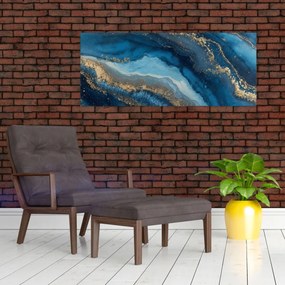 Kép - Kék márvány absztrakció (120x50 cm)