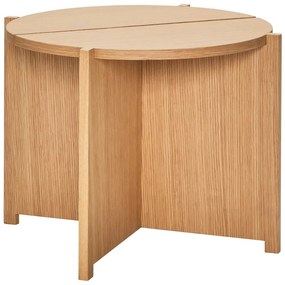 Kerek tárolóasztal tölgyfa dekorral ø 55 cm Dash – Hübsch