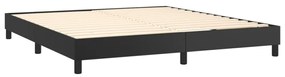 fehér műbőr rugós ágy matraccal és LED-del 180x200 cm