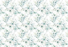 Flizelin fotótapéta Eukaliptusz ágak fehér ezüst zöld 368x280 +ragasztó