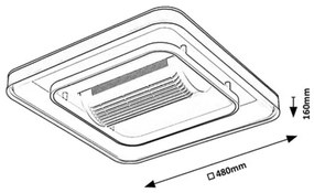 Rabalux 71341-LED Dimmelhető mennyezeti lámpa ventilátorral AIREON 50W/230V 3000/4000/6000K + távirányító