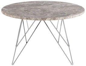 Szürke márvány kerek dohányzóasztal ø 80 cm Prunus – Actona