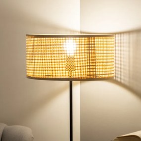 Brilagi - LED állólámpa CERIA 1xE27/40W/230V Ø 40 cm bambusz/fekete