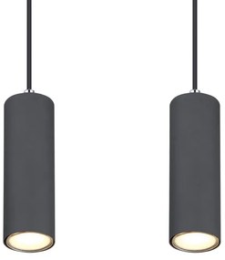 Globo 57911-4HG - Csillár zsinóron ROBBY 4xGU10/35W/230V szürke/barna