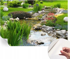 Dekoratív öntapadós fotótapéta irodába Idilli kert 152x104 cm