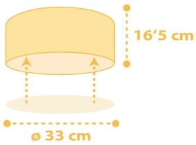 Dalber 82216A - Gyermek mennyezeti lámpa STAR LIGHT 2xE27/60W/230V sárga