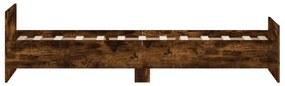 füstös tölgy színű szerelt fa ágykeret matrac nélkül 75x190 cm