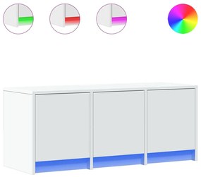 fehér szerelt fa TV-szekrény LED-ekkel 97 x 34 x 40 cm