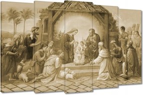 Vászonkép 150x95 Szépia színű jászol