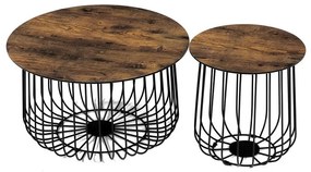 Dohányzóasztal 60×60 cm, MDF, Vad Tölgy. AF-3007 OLW