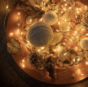 LED láncszett 3 db 80 LED elemmel időzítővel meleg fehér