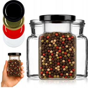 10x Üveg Tároló 150 ML Fűszerekhez Lekvár Méz Lekvárok Gyümölcslevek Só Cukor