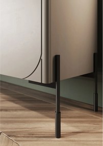 Sonatia komód 150 cm háromajtós - kasmír / fekete lábak