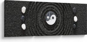 Kép - Yin és Yang (órával) (90x30 cm)