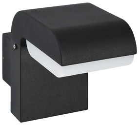 fekete ovális kültéri LED falilámpa 9 W