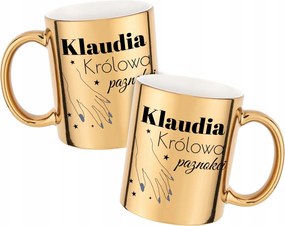 Nyomtatott bögre Körömkirálynő Név Arany metál varázsló