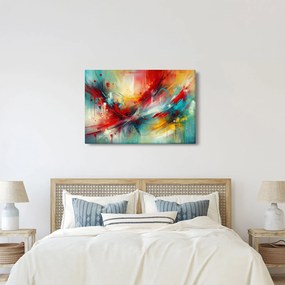 Kép – Absztrakció pirossal (90x60 cm)