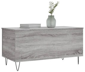 Szürke sonoma színű szerelt fa dohányzóasztal 90x44,5x45 cm