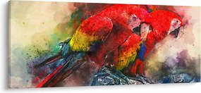 Vörös ara papagájok képe (120x50 cm)