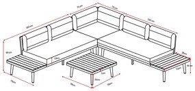 Lustio szürke kerti kanapé akácfa szerkezettel - Bonami Selection
