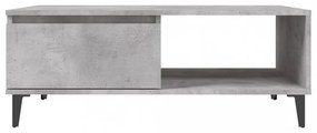 betonszürke szerelt fa dohányzóasztal 90 x 60 x 35 cm